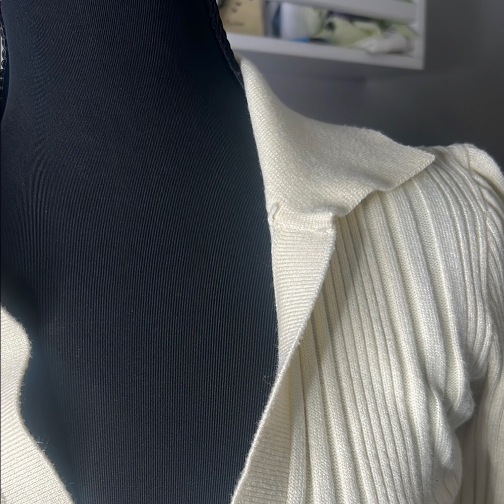 Private Label Cream Ribbed Knit Dress - Picture 5 of 11